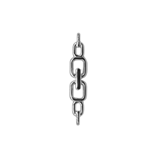 Schakel met ogen - Zilver - Metaal - 23x6mm