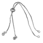 Armband met open oog - Zilver - St. steel - 11cm/1mm+ stopper