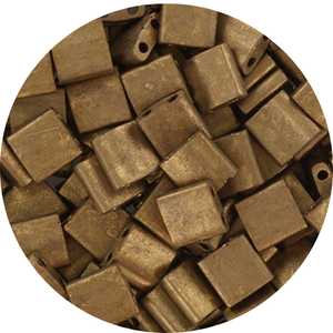 Miyuki Tila n°2006 - mett mat dark bronze - glas  - 5x5x1.9mm