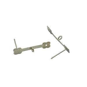 Bélière bloem - Zilverkleur - Metaal - 10x12mm