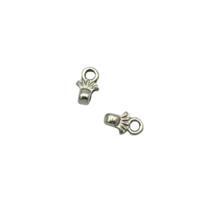 Cymbal eindstuk - Oud Zilver - Metaal - 4.1 x 6.9mm