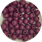 Rond - Paars - Hout - 6mm