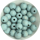 Rond - licht blauw - Hout - 8mm