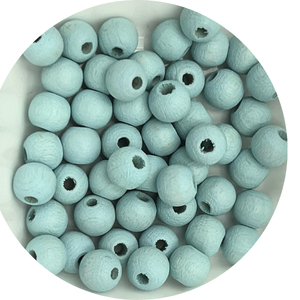 Rond - licht blauw - Hout - 6mm