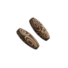 Olijf met relief - Bruin - Resin - 15x20mm