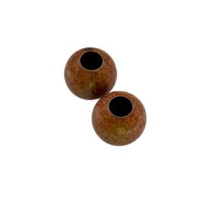 Bol - Bruin gemarmerd - Kunststof - 24mm