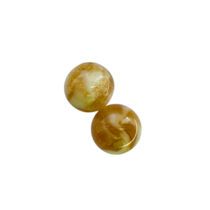 Bol - Licht bruin/glitter - Resin - 20mm