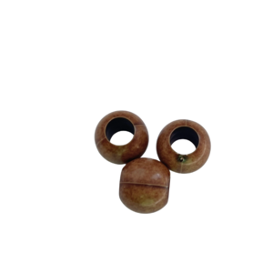 Bol - Bruin gemarmerd - Kunststof - 19mm