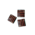 Carre plat - Zwart/bruin/rood - Resin - 16mm