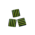 Carre plat - Zwart/groen - Resin - 16mm