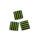 Carre plat - Zwart/groen - Resin - 16mm