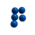 Bol - Kobalt blauw opaque - Resin - 16mm