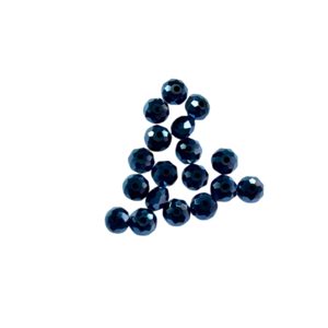 Glas bead - Hematiet - Glas - 6mm