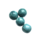 Bol - Turquoise/glitter - Resin - 20mm
