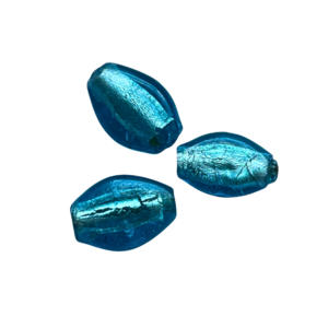 Ovaal - Midden aqua - Glas - 25mm