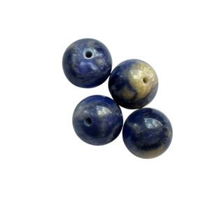 Bol - Blauw /glitter - Resin - 20mm