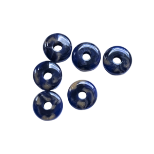 Donut - Blauw glitter - Resin - 15x5mm