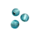 Bol - Midden aqua - Glas - 20mm