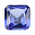 Zirconia - Nano Gems - Blue Sapphire  - Asscher - 8mm