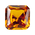 Zirconia - Nano Gems - Dark orange  - Asscher - 8mm
