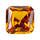 Zirconia - Nano Gems - Dark orange  - Asscher - 8mm