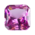 Zirconia - Nano Gems - Rhodolite - Asscher - 8mm