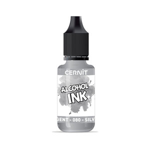 Cernit alcohol ink - Silver - n°080 - 20ml
