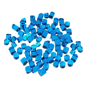 Millefiori Dots - COE90 - Turquoise Blue Transparant - 25 Gr