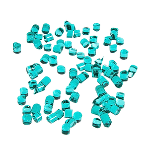 Millefiori Dots - COE90 - Light Aqua Blue Transparant - 25 Gr