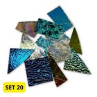 Mix 20 - Dichro on black/clear - COE 90 - 100gr