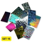 Mix 15 - Dichro on black/clear - COE 90 - 100gr