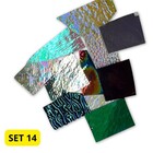 Mix 14 - Dichro on black/clear - COE 90 - 100gr