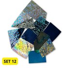 Mix 12 - Dichro on black/clear - COE 90 - 100gr