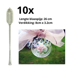 10x Blaaspijpjes kerstbal (glaskolb) - Coe 90 - 26x8x3.2cm