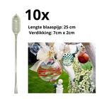 10x Blaaspijpjes kerstbal (glaskolb) - Coe 90 - 25x7x2cm
