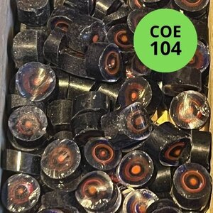 Rood/geel/groen/geel/bruin/gele cirkels - COE104 - 8-10mm