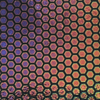 Dichro on black - Honeycomb - COE 90 - 10x10cm