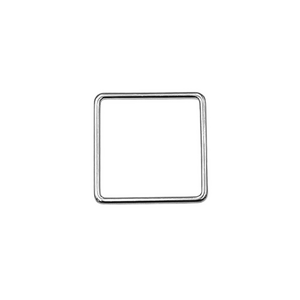 Vierkant - Zilverkleur - Metaal - 33mm