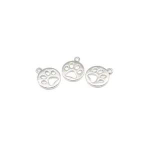 Hanger pootje rond - Zilverkleur - Metaal - 15x12mm