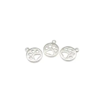 Hanger pootje rond - Zilverkleur - Metaal - 15x12mm