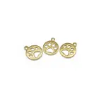 Hanger Pootje rond - Goudkleur - Metaal - 15x12mm