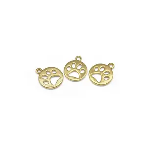 Hanger Pootje rond - Goudkleur - Metaal - 15x12mm