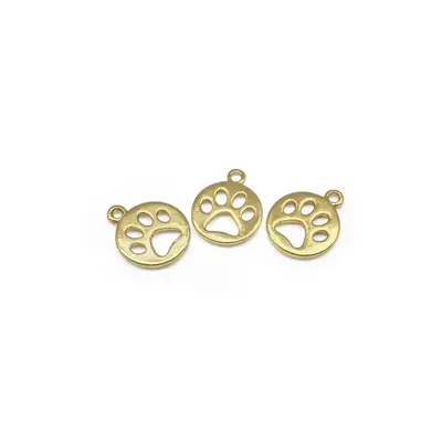 Hanger Pootje rond - Goudkleur - Metaal - 15x12mm