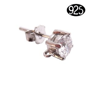 Oorstekers  met zirconia en oog