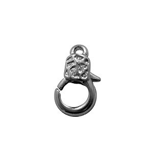 Karabijnslot - Zilverkleur - Rhodium - 12mm