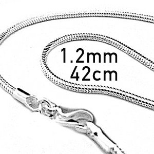 Ketting Snake - Zilver - Sterling silver - 42cm - 1.2 mm