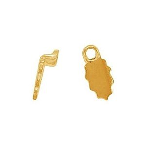 Aanraku gold plated earring bails - small