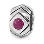 Bedel - 2-stone V-shape fuchsia zirconia