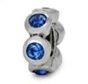 Bedel - 6-stone blauwe Swarovski