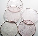 Cirkel - roze transparant - 3,5 cm - COE 90